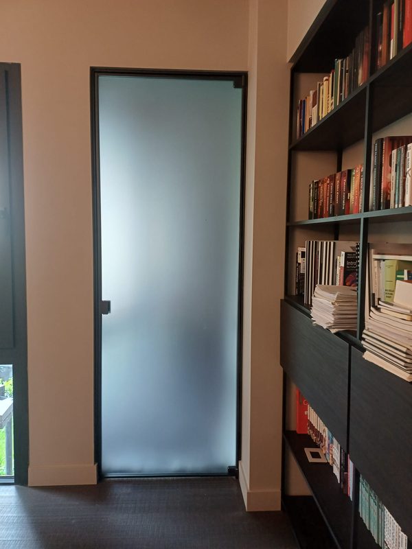 Vetrata scorrevole o porta interna in vetro - Vetreria Allais Torino