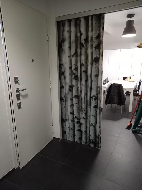 Vetrata scorrevole o porta interna in vetro - Vetreria Allais Torino