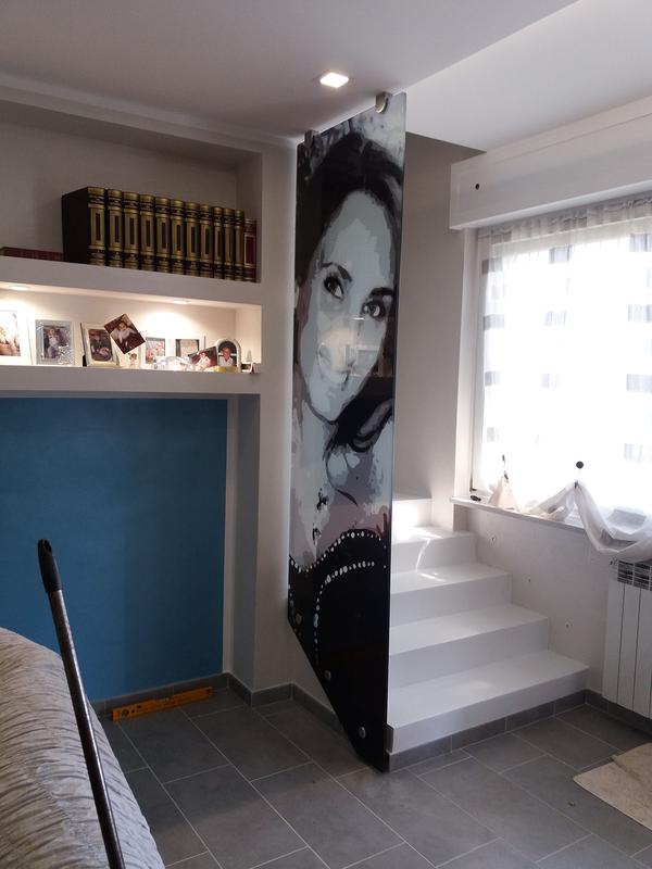 Vetrata scorrevole o porta interna in vetro - Vetreria Allais Torino
