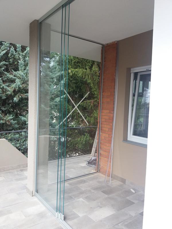 Vetrata scorrevole o porta interna in vetro - Vetreria Allais Torino