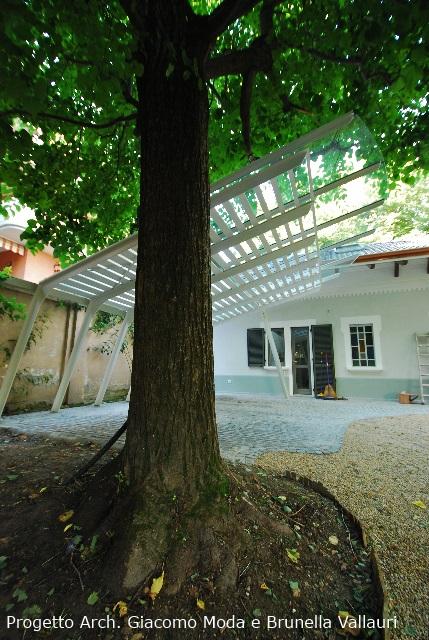 Pensilina in vetro - Vetreria Allais Torino