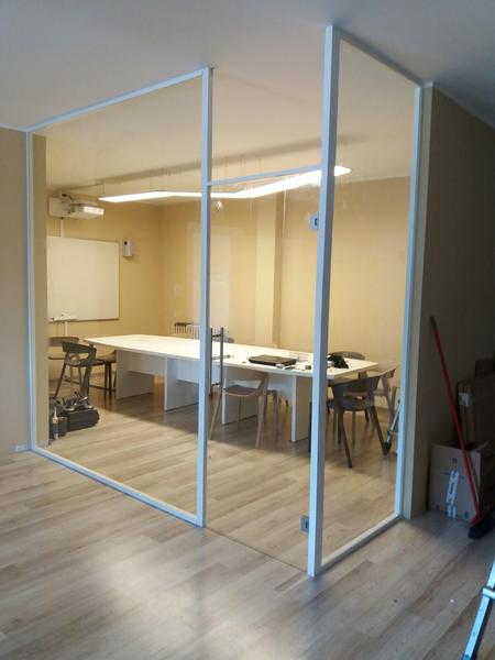 Vetrata scorrevole o porta interna in vetro - Vetreria Allais Torino