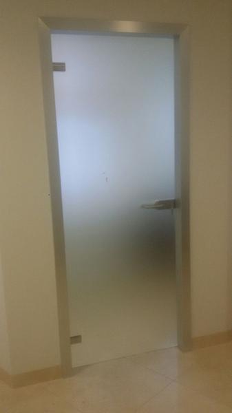 Vetrata scorrevole o porta interna in vetro - Vetreria Allais Torino