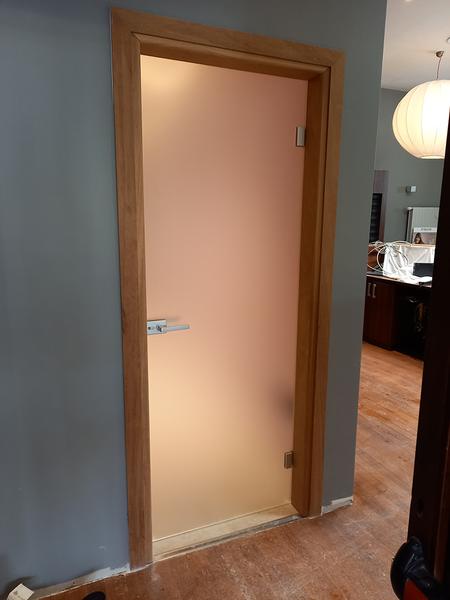 Vetrata scorrevole o porta interna in vetro - Vetreria Allais Torino