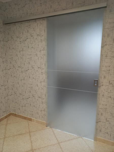 Vetrata scorrevole o porta interna in vetro - Vetreria Allais Torino