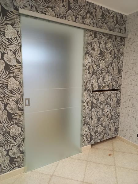 Vetrata scorrevole o porta interna in vetro - Vetreria Allais Torino