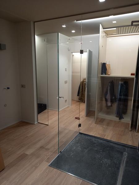 Vetrata scorrevole o porta interna in vetro - Vetreria Allais Torino