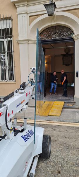 Vetrata scorrevole o porta interna in vetro - Vetreria Allais Torino