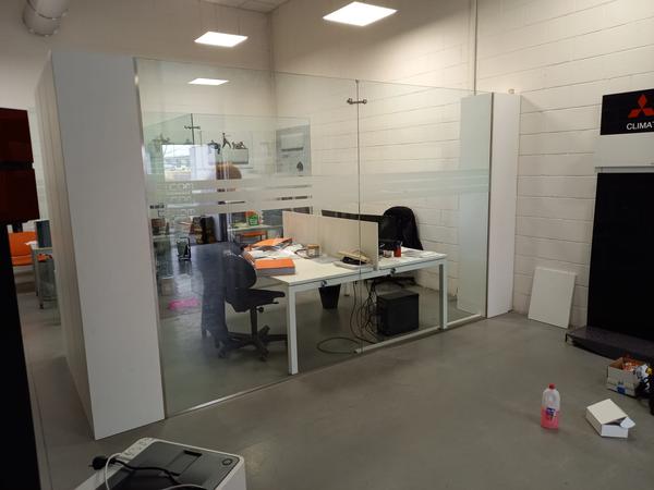 Vetrata scorrevole o porta interna in vetro - Vetreria Allais Torino