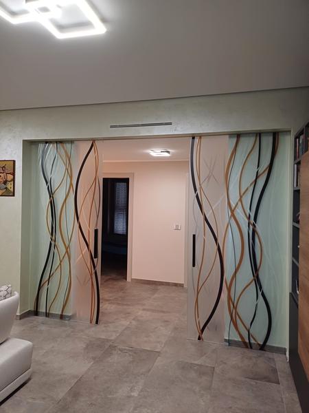 Vetrata scorrevole o porta interna in vetro - Vetreria Allais Torino